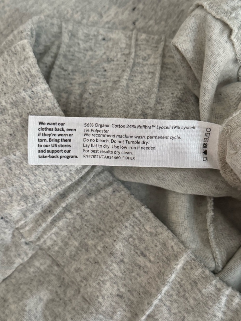 Eileen Fisher Organic Cotton Speckle Knit Ankle Pant Gray Women’s Size Medium - Picture 6 of 7